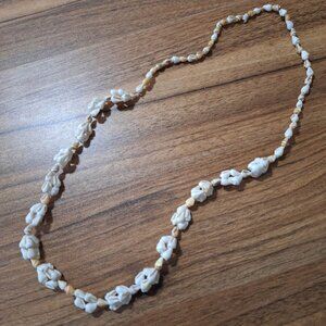 Hawaiian Lei Conch Shell Necklace 32"